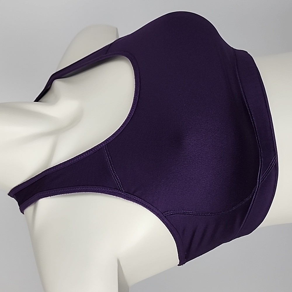 NIKE Dry Fit Sports Women's Plum Black Padded Racerback Sports Bra SM